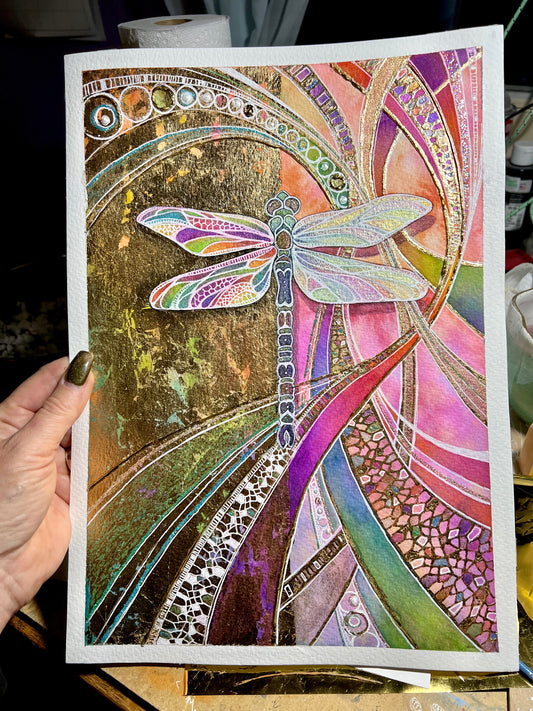 Dragonfly III - Original Mixed Media Painting