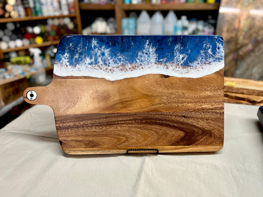 Beach Wave Charcuterie Board - Long (raised) - Pacific Ocean 1