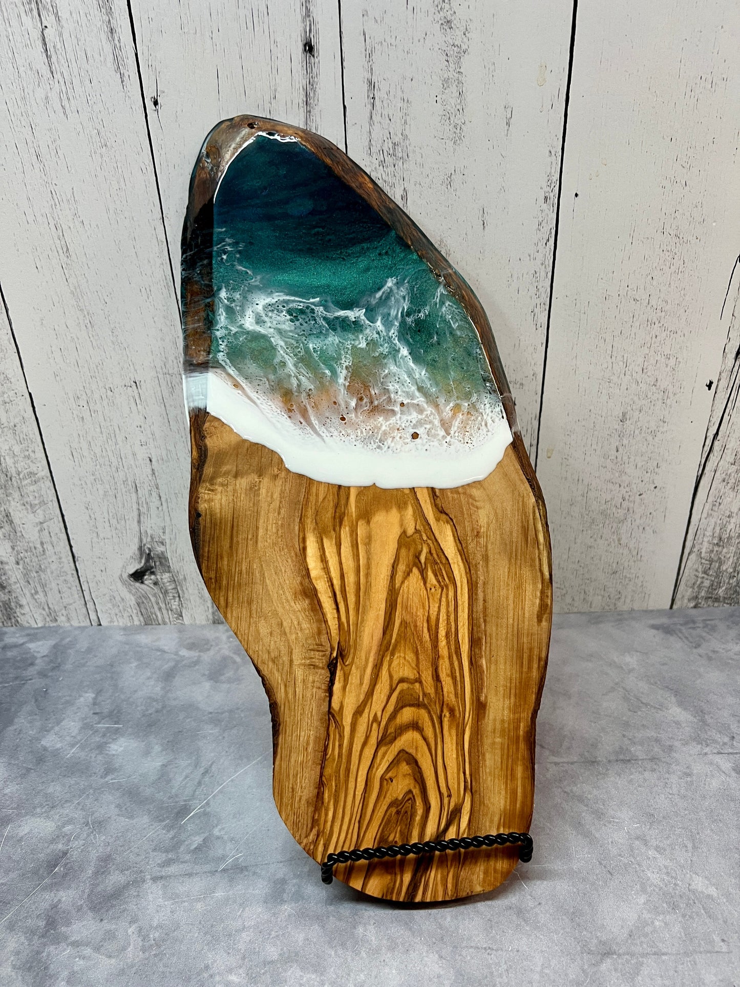 Coastal - Olive Wood Charcuterie Board - 10”-12” - Mediterranean Sea