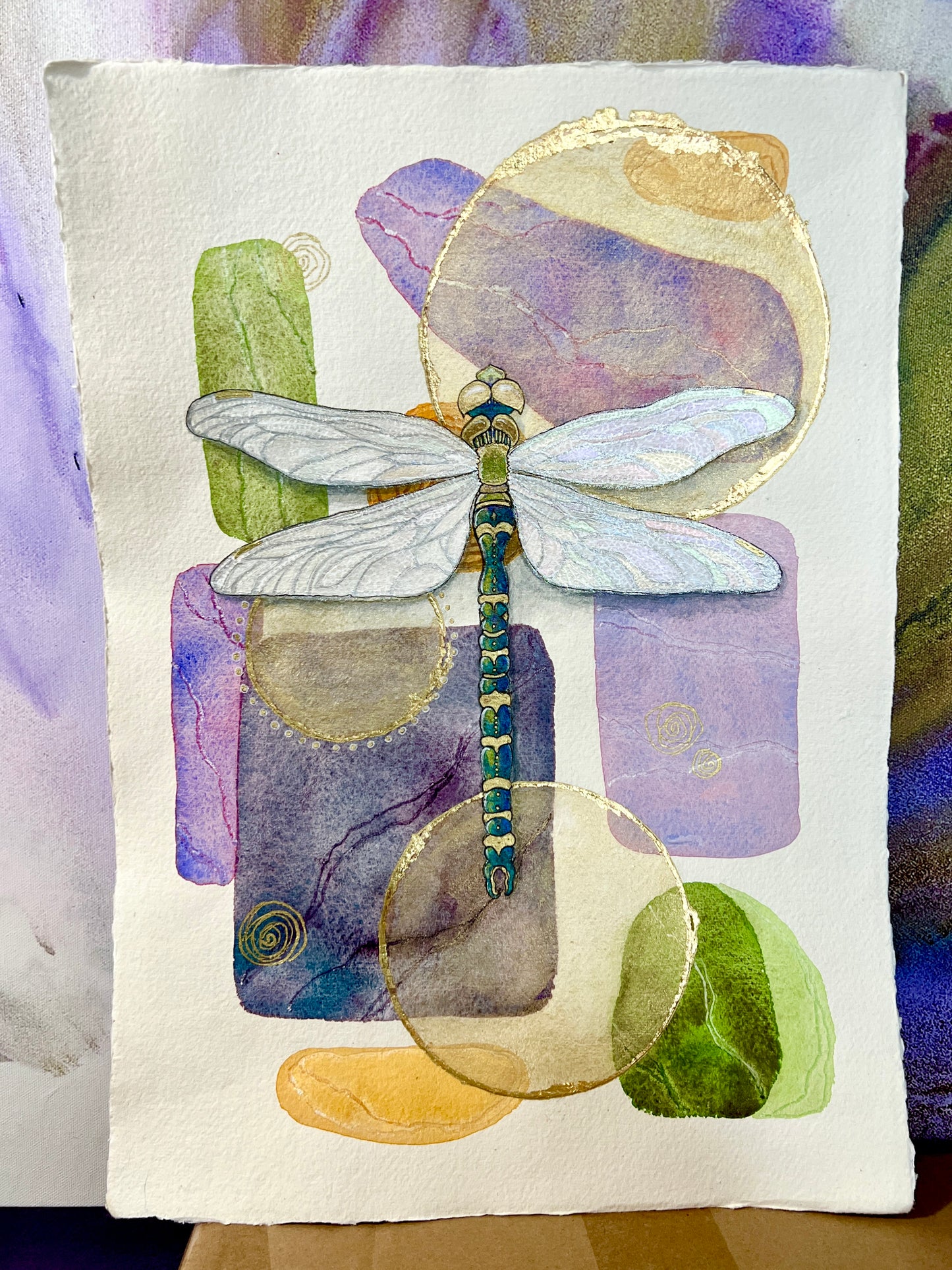 New Beginnings - Dragonfly - Watercolor