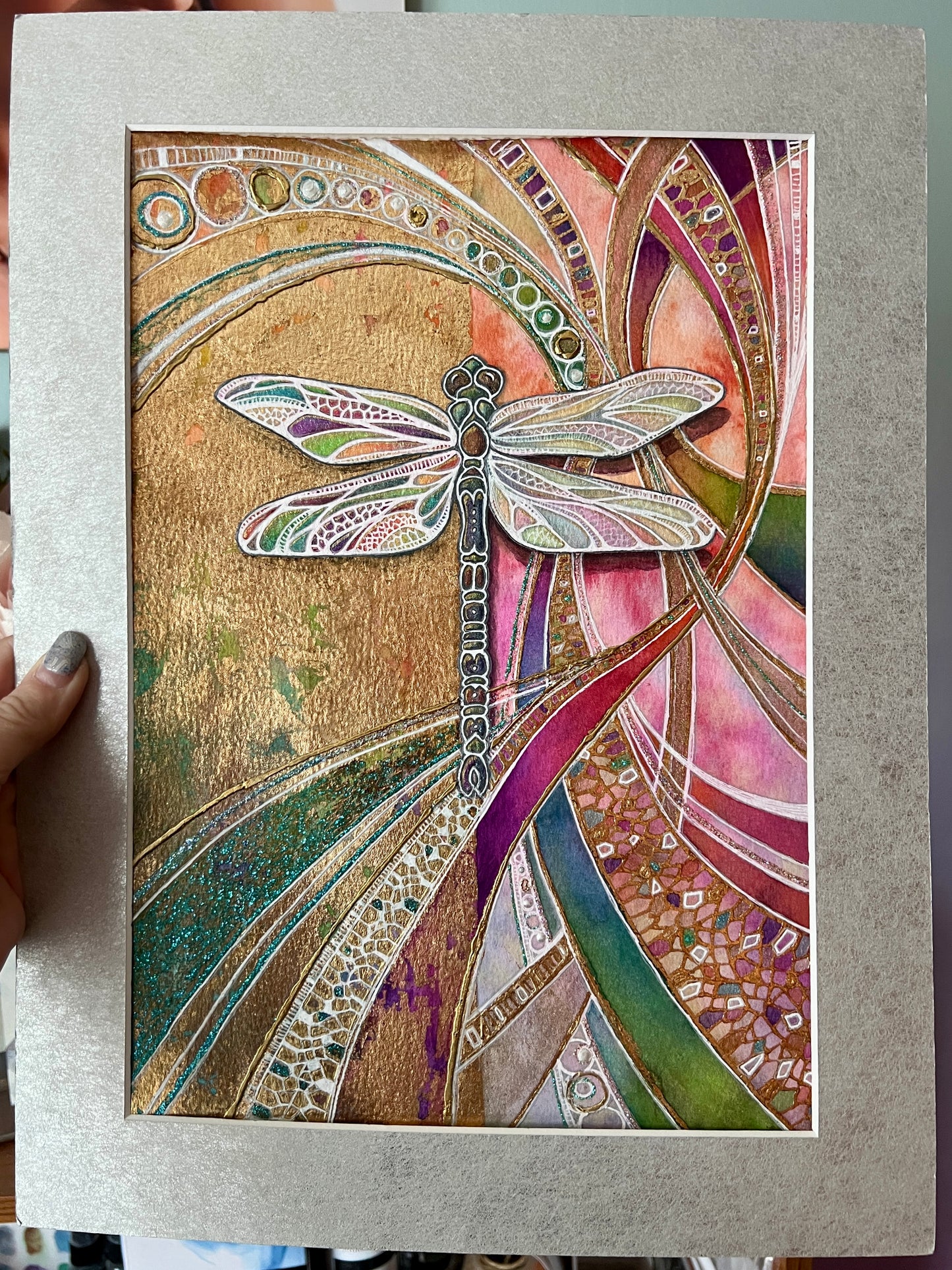 Dragonfly III - Original Mixed Media Painting