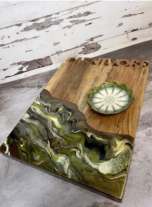 "Carnivore" Resin Finished Serving Board