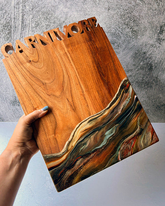 "Carnivore" Resin Finished Serving Board