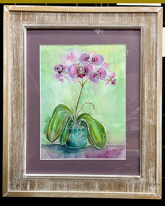 Original Watercolor - Pink Orchids II