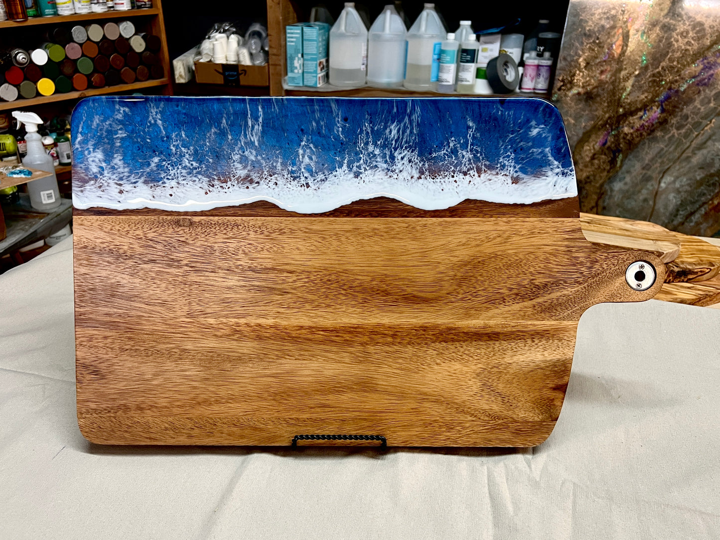 Beach Wave Charcuterie Board - Long (raised) - Pacific Ocean 1