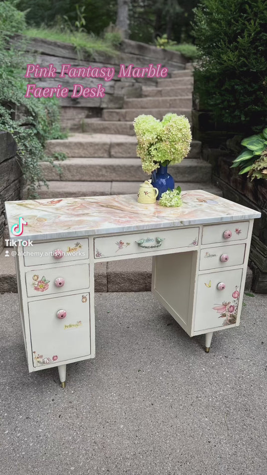 Pink Fantasy Marble - Faerie Desk